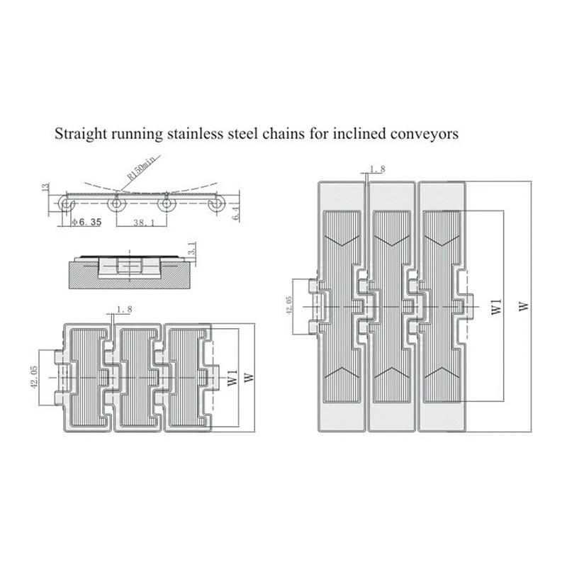 Flat-top Chain With Vulcanized Rubber Top suppliers Flat-top Chain With Vulcanized Rubber Top suppliers