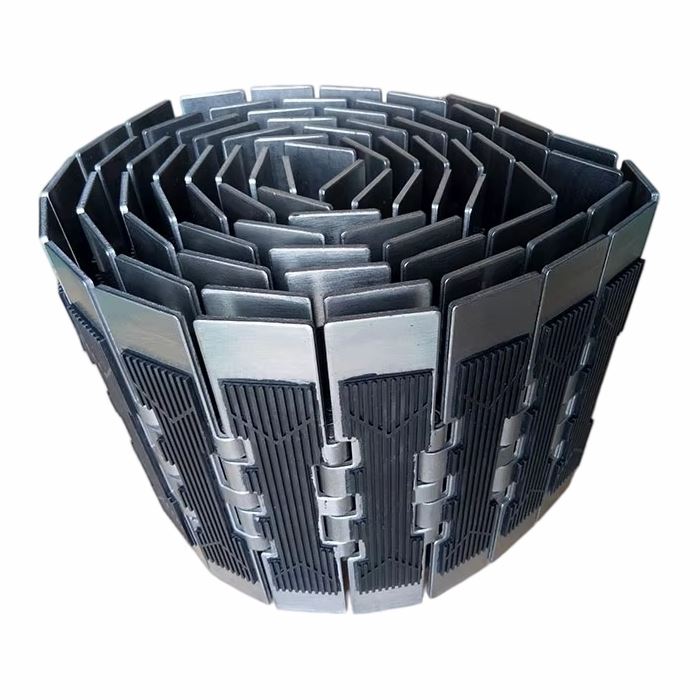 Flat-top Chain With Vulcanized Rubber Top Flat-top Chain With Vulcanized Rubber Top